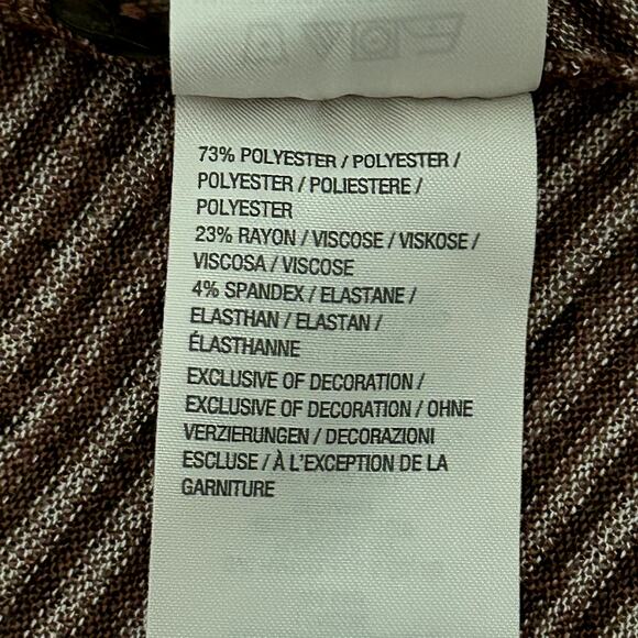 LOGO LORI GOLDSTEIN Cardigan 3X Mini Stripe Button Down Lace Trim Pockets Fall - Picture 6 of 8